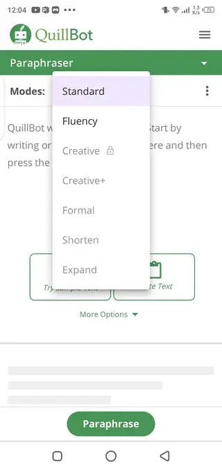 Quillbot screenshot