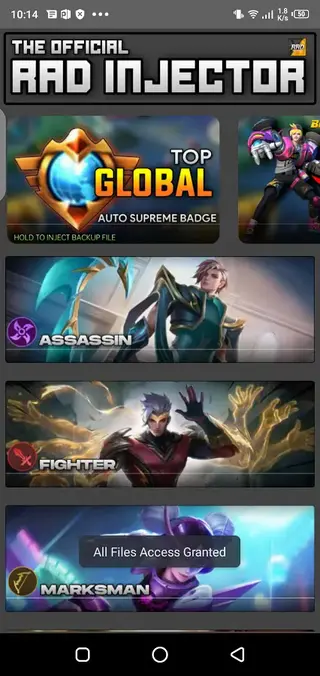Screenshot of Rad Injector MLBB