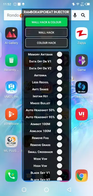 Screenshot of Rambo Injector