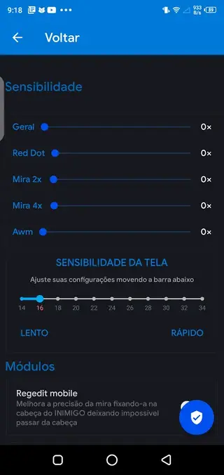 Screenshot of Regedit Mobile FF