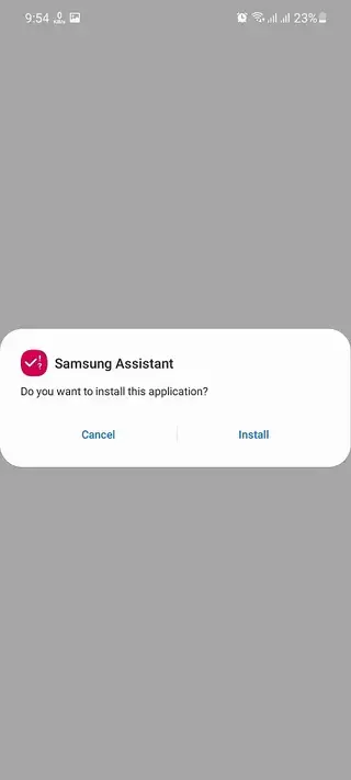 Screenshot of Samsung Virtual Assistant Sam R34