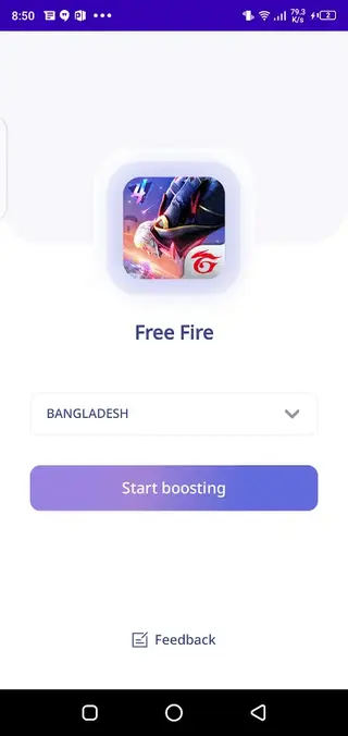 Screenshot of Sec Booster App