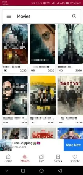 Screenshot of SFlix App