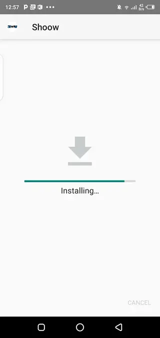 Screenhot of Shoow Android