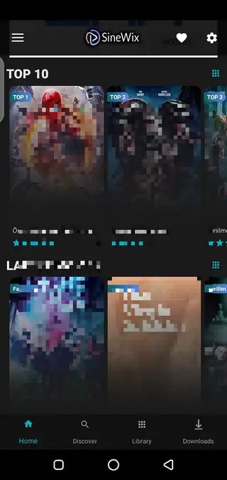 Screenshot of SineWix App