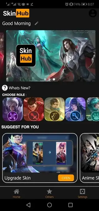 Screenhot of Skin Hub ML App