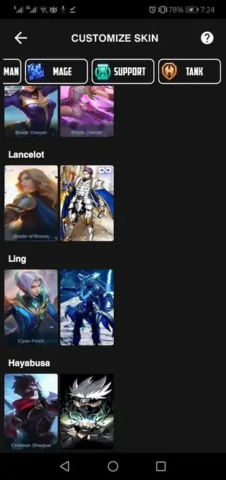 Screenhot of Skin Hub ML