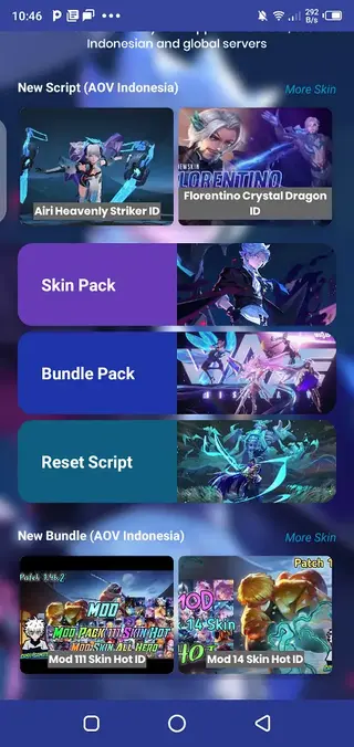 Screenshot of Skin Tools Valor