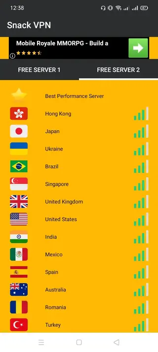 Screenshot of Snack VPN Apk