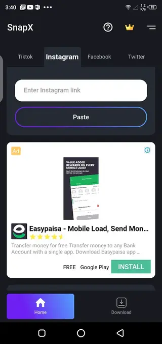 Screenhot of SnapTik App