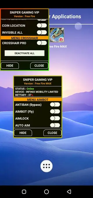 Screenshot of Sniper Gaming VIP Injector Apk