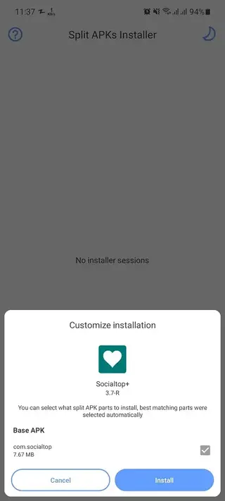 Screenshot of SocialTop Android