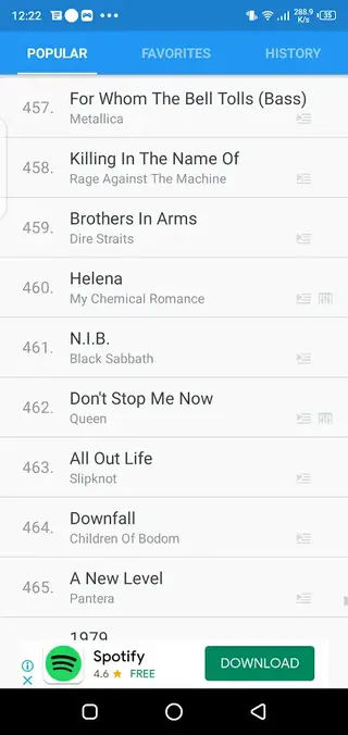 Screenshot of Songsterr Apk