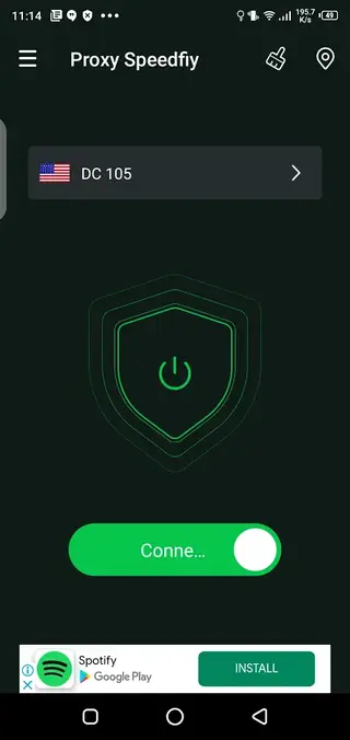 Screenshot of Speed Booster Proxy App