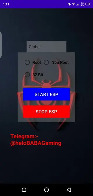 Screenshot of Spider Injector ESP PUBG