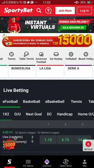 Screenshot of SportyBet Apk