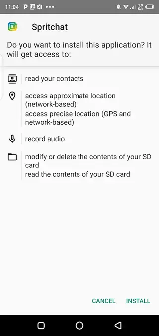 Screenshot of Spritchat