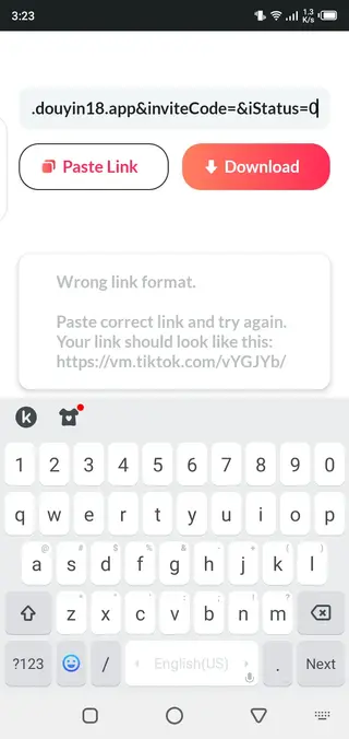 Screenshot of sssTikTok Download