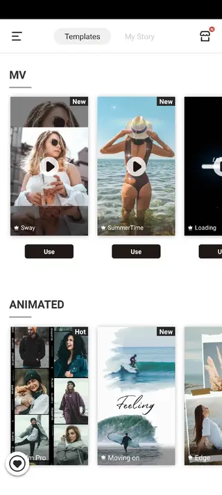 Screenshot of StoryChic App