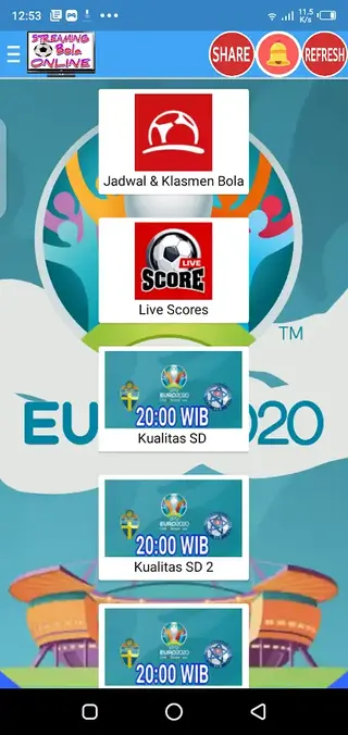 Screenshot of Streaming Bola Online Download