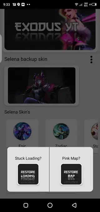 Screenshot of Selena Injector MLBB