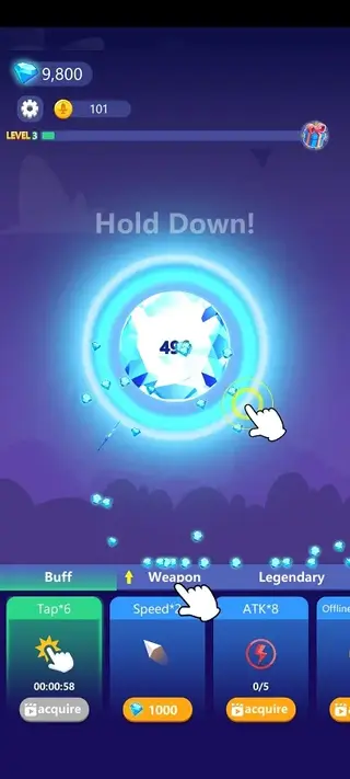 Screenshot of Super Knife Master Game