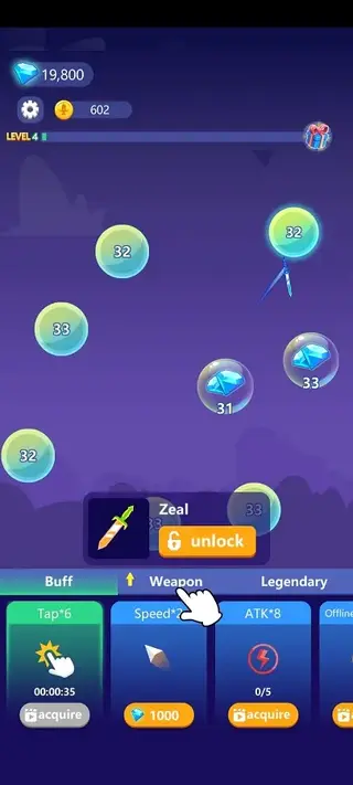 Screenshot of Super Knife Master App