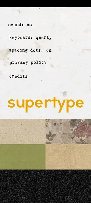 Screenshot of Supertype App