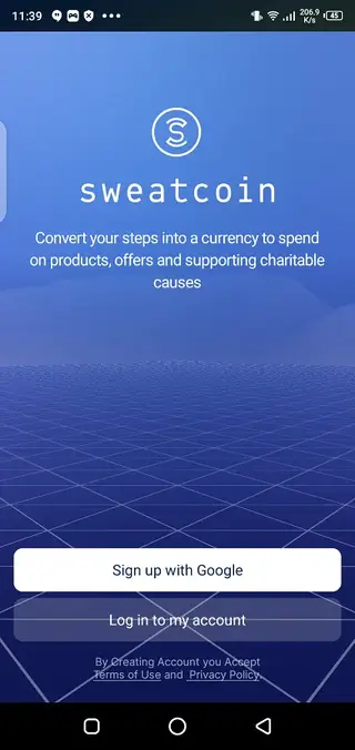 Screenshot of Sweatcoin Android