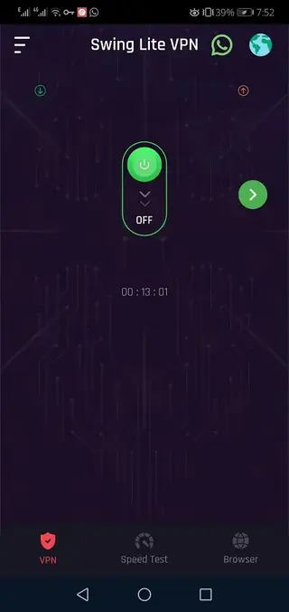 Screenshot of Swing Lite VPN Download