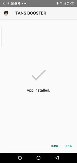 Screenshot of Tans XBooster App