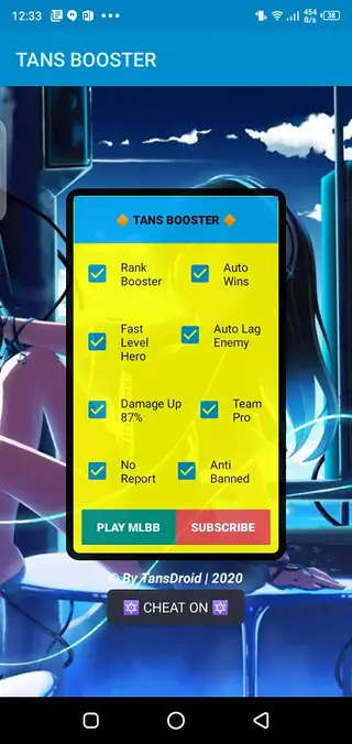 Screenshot of Tans XBooster