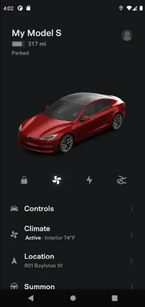 Screenshot of Tesla Safety Score Android