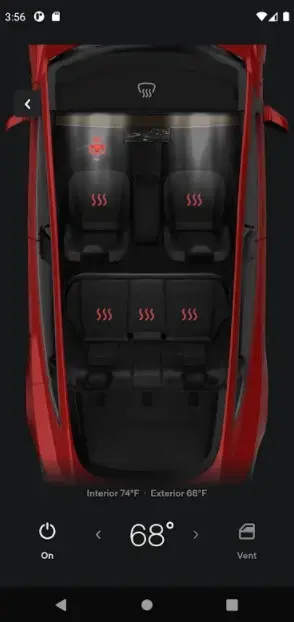 Screenshot of Tesla 4.1 App