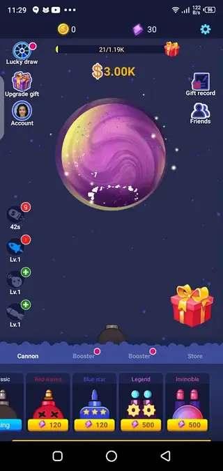 Screenshot of Tiny Planet Blast Apk