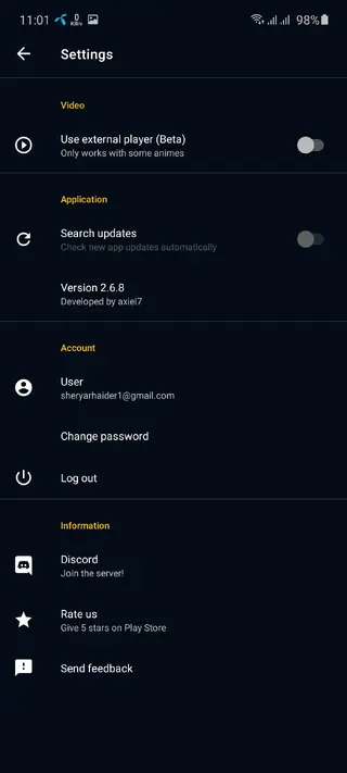 Screenshot of Tio Anime Apk