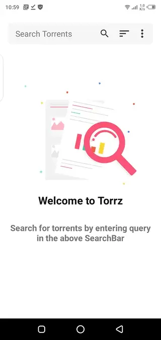 Screenshot of Torrz Android