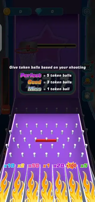 Screenshot of Toss Diamond Hoop App