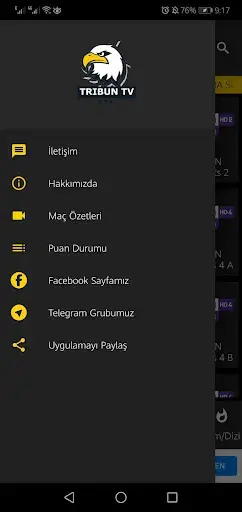 Screenshot of Tribün TV App