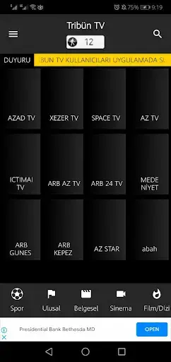 Screenshot of Tribün TV Apk