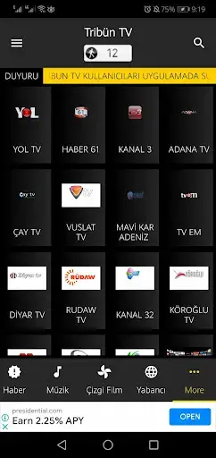 Screenshot of Tribün TV