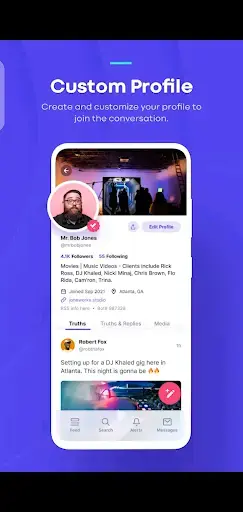 Screenshot of Truth Social App