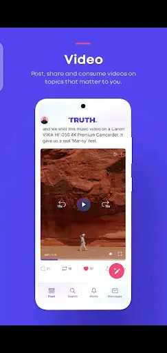 Screenshot of Truth Social Android