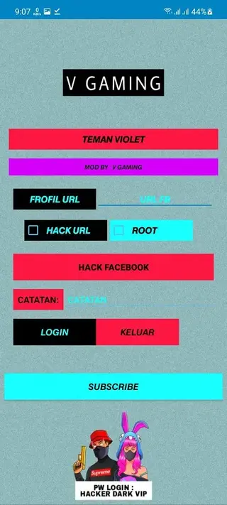 Screenshot of V Gaming App