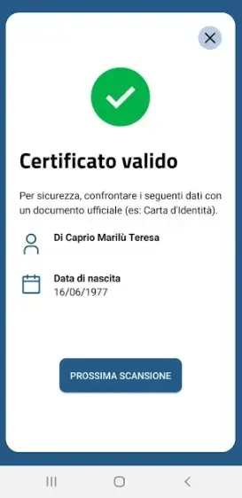 Screenshot of VerificaC19 Download