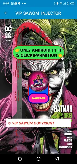 Screenshot of VIP Sawom Injector 2022