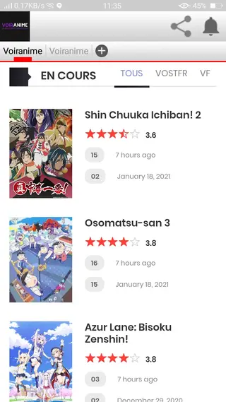 Screenshot of VoirAnime Apk