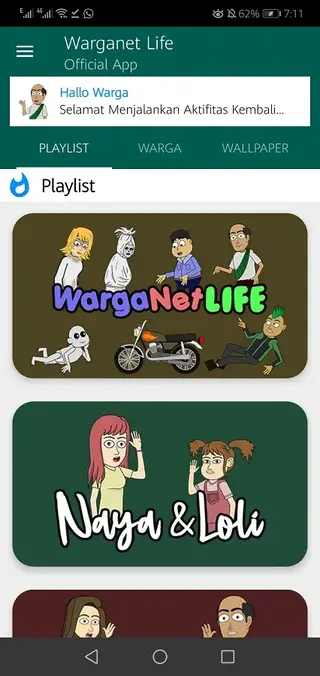 Screenshot of Warganet Life App