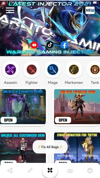 Screenshot of Warlito Gaming Injector
