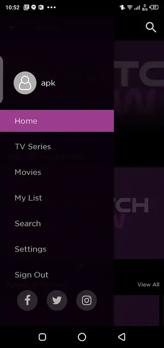 Screenshot of Watchnow TV Apk